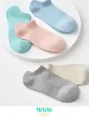 Пастельно-коралловый носки женские MiNiMi FRESH 4102 короткие спортивные из хлопка набор 10 пар