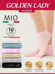 Носки женские Golden Lady MIO короткие из хлопка набор 10 пар