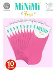 Розовый носки женские MiNiMi FRESH 4102 короткие спортивные из хлопка набор 10 пар