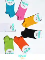 Зеленый носки женские MiNiMi FRESH 4102 короткие спортивные из хлопка набор 10 пар
