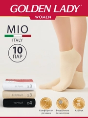 Носки женские Golden Lady MIO короткие из хлопка набор 10 пар