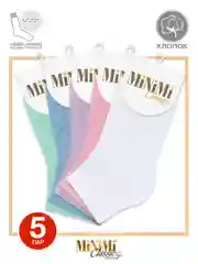 Разноцветный носки женские MiNiMi COTONE 1201 короткие спортивные из хлопка набор 5 пар