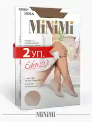 Носки женские MiNiMi EDEN 20 den имитация хлопкового подследника набор 2 упаковки