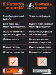 Белый клей-герметик NP1 Elastic на основе MS-полимера 290 мл White (белый) EL-NP1001W