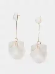 Белый серьги