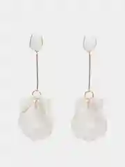 Белый серьги