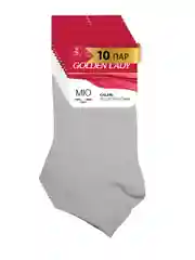Серый носки женские Golden Lady MIO короткие из хлопка набор 10 пар