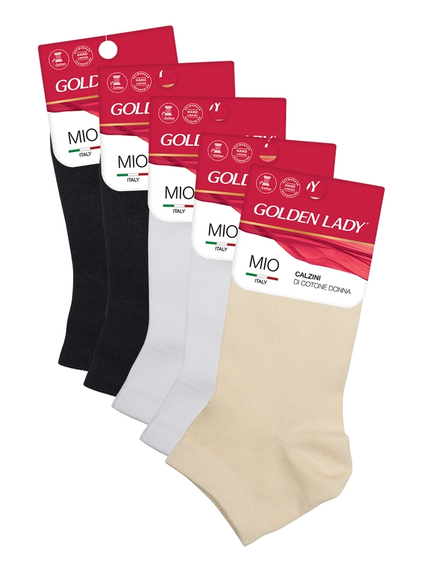 Носки женские Golden Lady MIO короткие из хлопка набор 5 пар