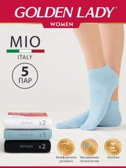 Носки женские Golden Lady MIO короткие из хлопка набор 5 пар