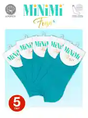 Светло-коричневый носки женские MiNiMi FRESH 4102 короткие спортивные из хлопка набор 5 пар