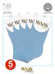 Белый носки женские MiNiMi COTONE 1201 короткие спортивные из хлопка набор 5 пар