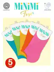 Разноцветный носки женские MiNiMi FRESH 4102 короткие спортивные из хлопка набор 5 пар