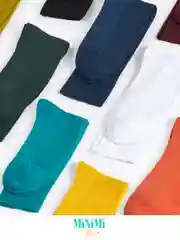 Пастельно-коралловый носки женские MiNiMi FRESH 4103 высокие в рубчик из хлопка 3 пары