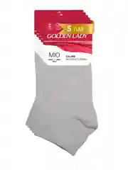 Серый носки женские Golden Lady MIO короткие из хлопка набор 5 пар