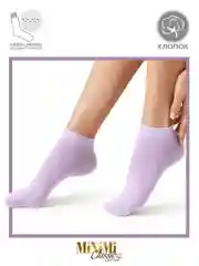 Лавандовый носки женские MiNiMi COTONE 1201 короткие спортивные из хлопка набор 5 пар