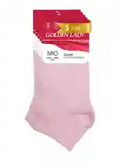 Розовый носки женские Golden Lady MIO короткие из хлопка набор 5 пар