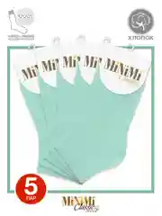 Белый носки женские MiNiMi COTONE 1201 короткие спортивные из хлопка набор 5 пар