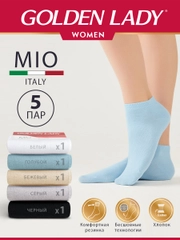 Носки женские Golden Lady MIO короткие из хлопка набор 5 пар