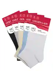 Разноцветный носки женские Golden Lady MIO короткие из хлопка набор 5 пар