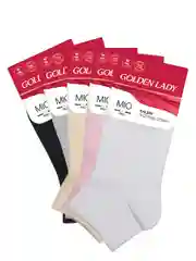 Разноцветный носки женские Golden Lady MIO короткие из хлопка набор 5 пар