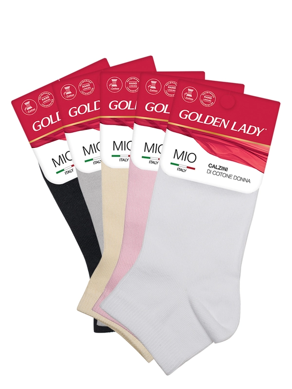 Носки женские Golden Lady MIO короткие из хлопка набор 5 пар
