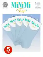 Светло-коричневый носки женские MiNiMi FRESH 4102 короткие спортивные из хлопка набор 5 пар