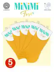 Светло-коричневый носки женские MiNiMi FRESH 4102 короткие спортивные из хлопка набор 5 пар
