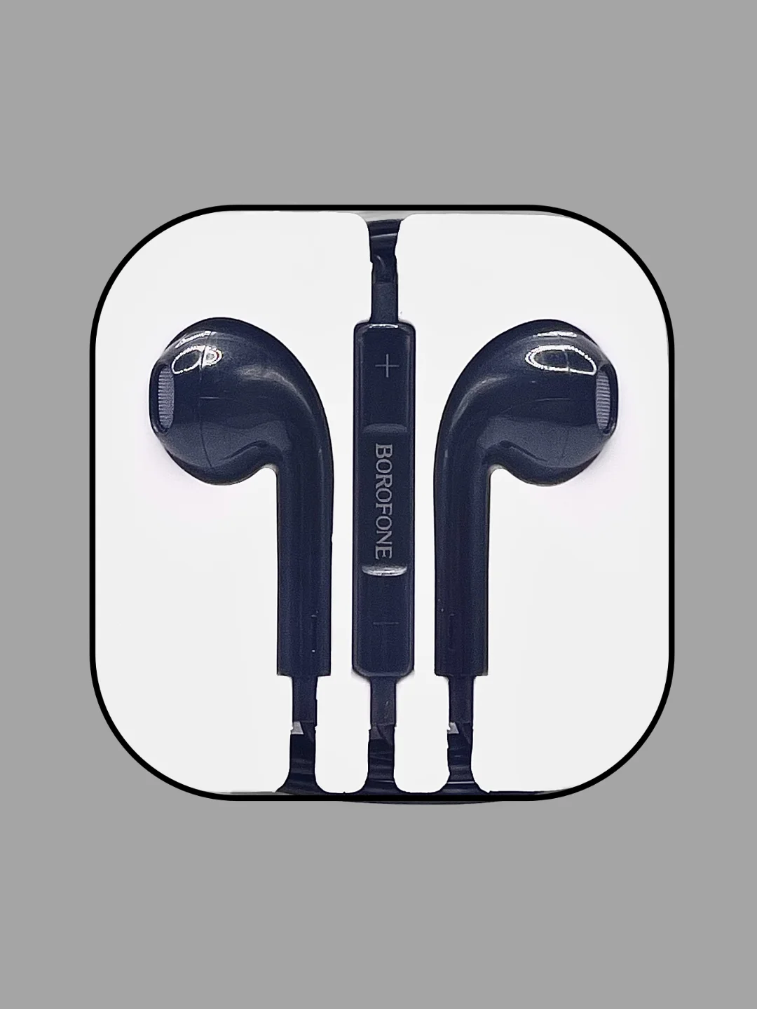 Черный наушники проводные с микрофоном Borofone M80 с кабелем 1,2 м. Jack 3.5 mm