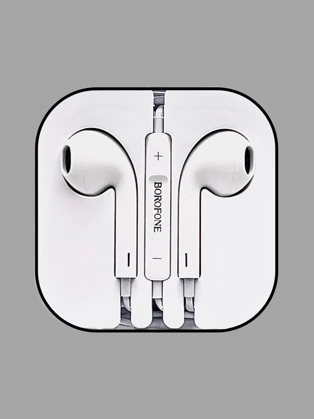 Белый наушники проводные с микрофоном Borofone M80 с кабелем 1,2 м. Jack 3.5 mm
