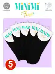 Черный носки женские MiNiMi FRESH 4102 короткие спортивные из хлопка набор 5 пар