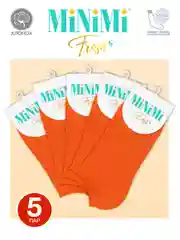 Светло-коричневый носки женские MiNiMi FRESH 4102 короткие спортивные из хлопка набор 5 пар
