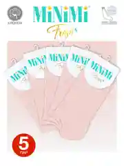 Светло-коричневый носки женские MiNiMi FRESH 4102 короткие спортивные из хлопка набор 5 пар