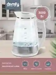 Чайник электрический DOMFY DSW-EK505, 3000 Вт, белый и прозрачный