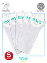 Тёмно-зелёный носки женские MiNiMi FRESH 4103 высокие в рубчик из хлопка 5 пар
