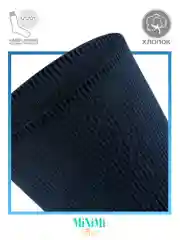 Синий носки женские MiNiMi FRESH 4103 высокие в рубчик из хлопка 5 пар