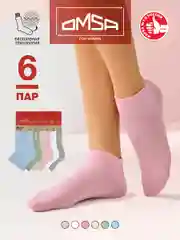 Носки женские OMSA ECO 253 короткие спортивные из хлопка набор 6 пар