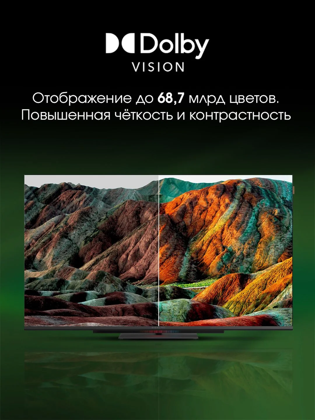 Телевизор DIGMA PRO UHD 43C 4K Ultra HD, черный, СМАРТ ТВ, Google TV