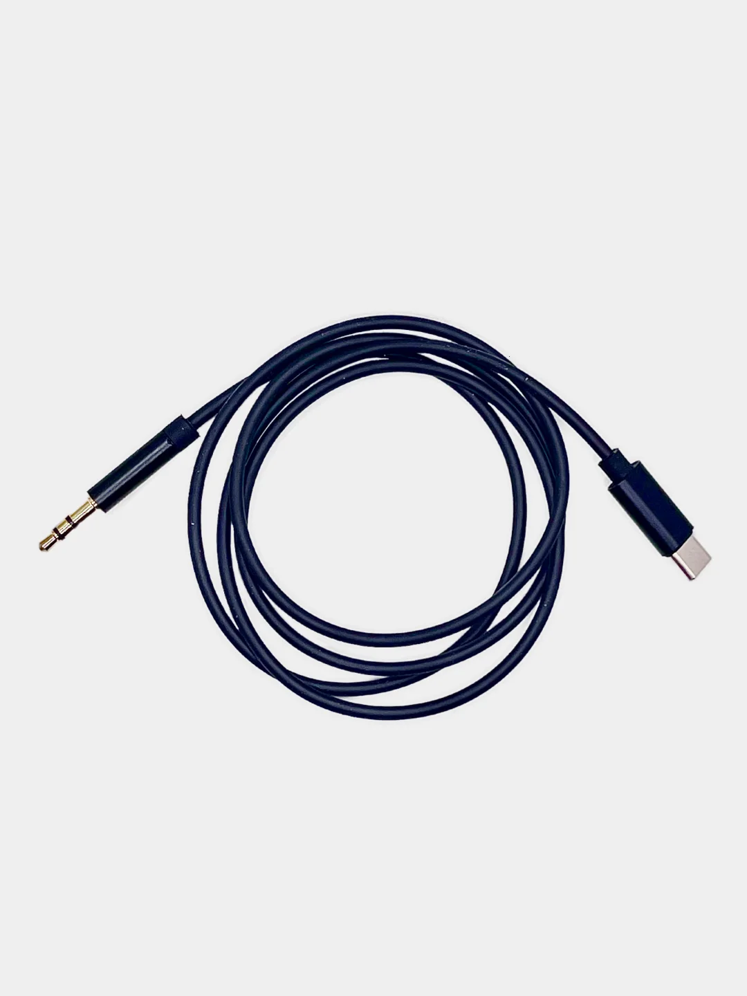 Черный кабель AUX - Type-c,  3,5 jack, 1 м, кабель в машину, для Андроид и Iphone 15/Pro/Max