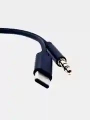 Черный кабель AUX - Type-c,  3,5 jack, 1 м, кабель в машину, для Андроид и Iphone 15/Pro/Max