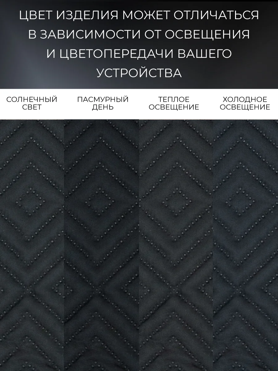 Покрывало "ND HOME", черный, 100% полиэстер 180*200 см