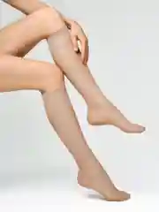 Бежевый гольфы женские MiNiMi ELASTIC 40 den тонкие капроновыенабор 3 пары