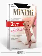 Черный гольфы женские MiNiMi ELASTIC 40 den тонкие капроновыенабор 3 пары