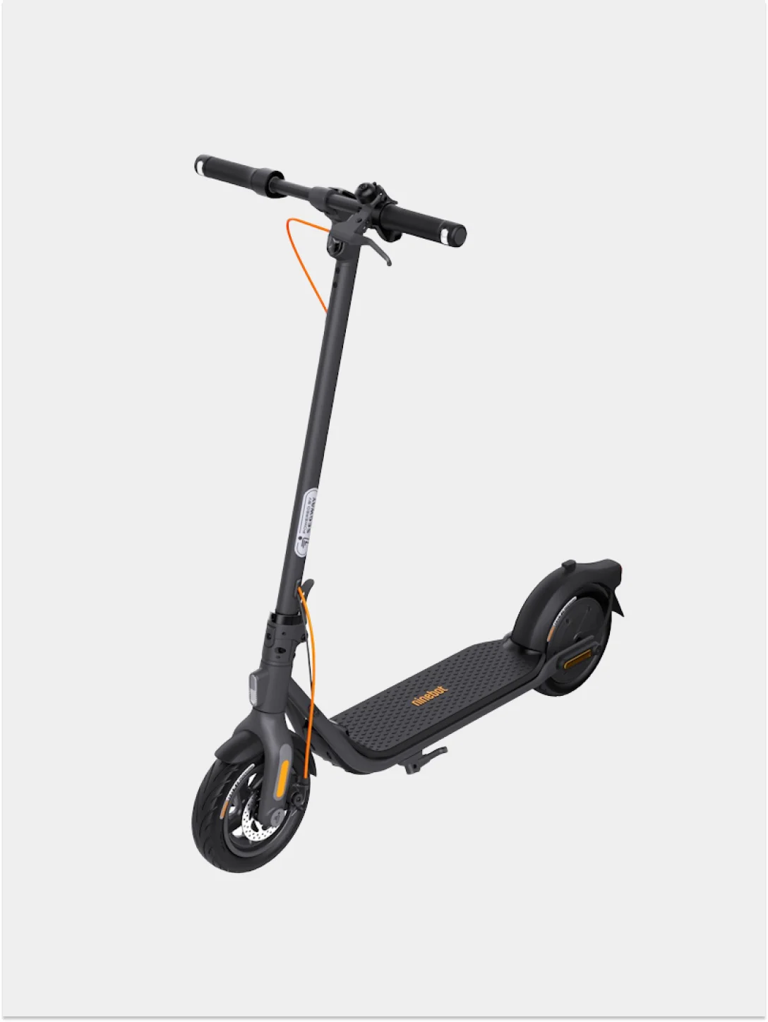 Черный электросамокат Ninebot KickScooter F2 PLUS модели 051202A