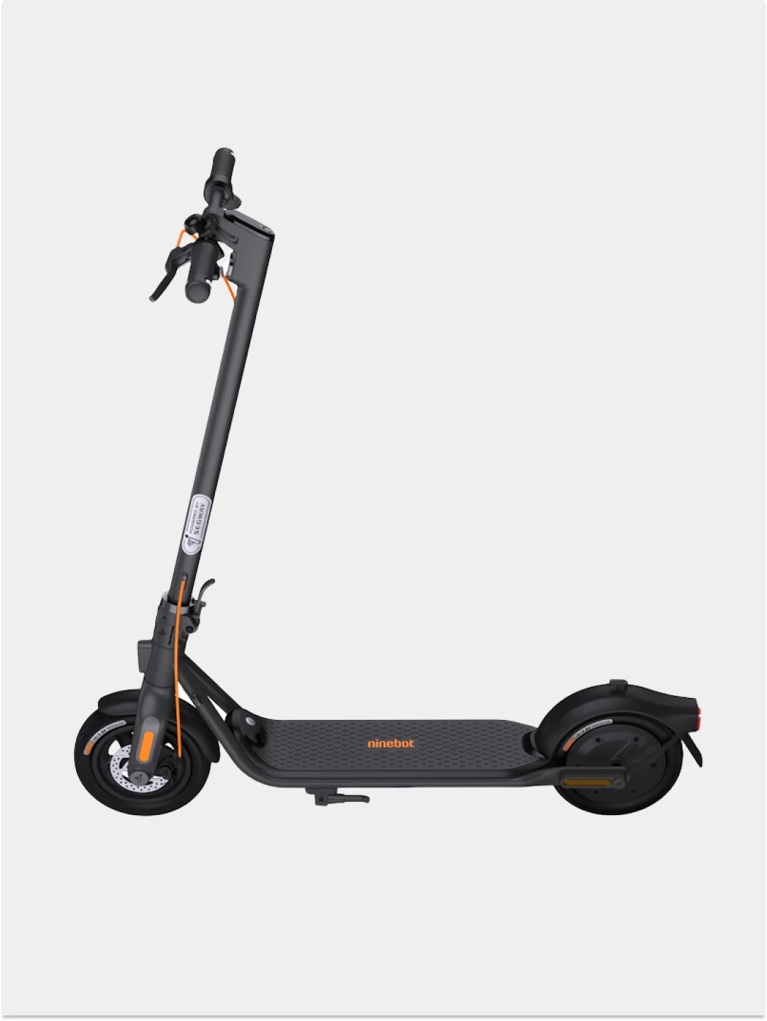 Черный электросамокат Ninebot KickScooter F2 PLUS модели 051202A