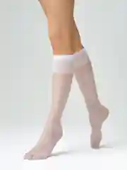 Белый гольфы женские MiNiMi ELASTIC 20 den тонкие капроновые набор 2 упаковки