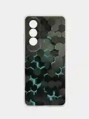 Бирюзовый силиконовый чехол на Oneplus Nord CE4 / Ван Плас Норд СЕ4 прозрачный, с рисунком
