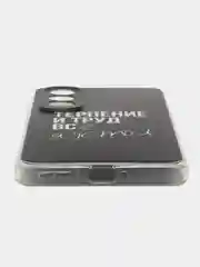 Тёмно-коричневый силиконовый чехол на Oneplus Nord CE4 / Ван Плас Норд СЕ4 прозрачный, с рисунком