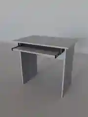Серый стол компьютерный, письменный Техно