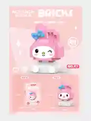 Конструктор аниме Куроми, Хэллоу Китти, Май Мелоди, Hello Kitty, My Melody, Kuromi