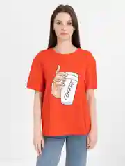 Красный футболка женская хлопок